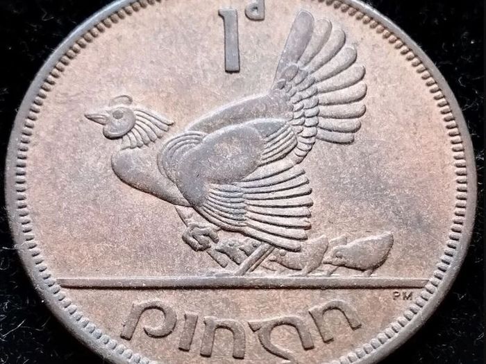 [#26] - Ireland 1950 | 1 Penny | Irish 1d | Irish Penny | KM.11 | UNC