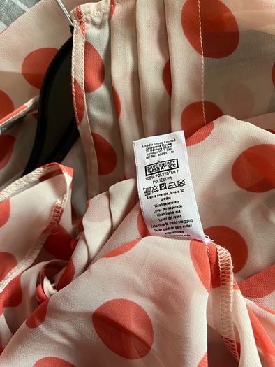 Wallis Pink Spot Frill Top