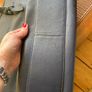 Large navy leather tote bag by Paul Costelloe Image 4