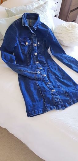 Denim Mini Dress - Size 6