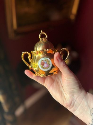 Complete 15-Piece Vintage STW Bavaria Porcelain 24K Gold Coffee & Tea Service