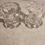 Pair of 1970s Reims VMC French glass candlestick holders Image 6