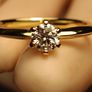 Gold plated Sterling Silver Half Carat Moissanite Solitaire Ring Image 4