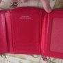 ladies red leather wallet Image 2
