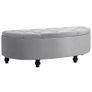 Velvet Storage Bench Image 2