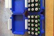 30 Amazon AA rechargeable batteries with 3D printed cases