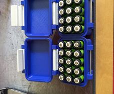 40 Amazon AA rechargeable batteries with 3D printed cases