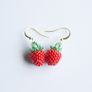 Handmade Beaded Cute raspberry earrings Image 2
