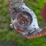 Fully Iced Two Tone Rose Gold Automatic Watch Image 3