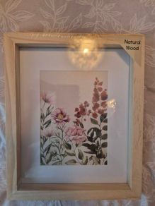 Natural wood photo frames x 4