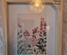 Natural wood photo frames x 4