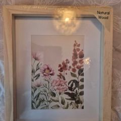 Natural wood photo frames x 4