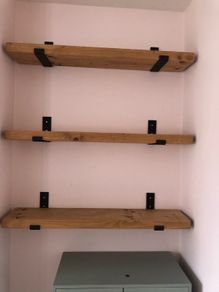 Bracket Wooden shelves x 6