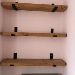 Bracket Wooden shelves x 6