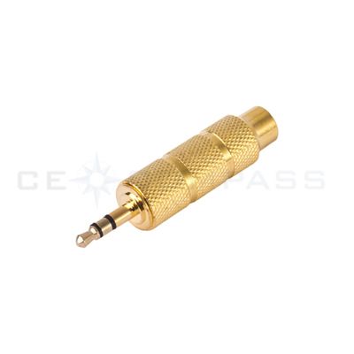 New Gold Audio 3.5 mm Male 1/8 To 6.5 mm 1/4 Female Stereo Adapter 6.3 mm #241