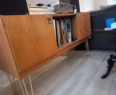 side board, record player unit