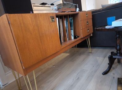 side board, record player unit