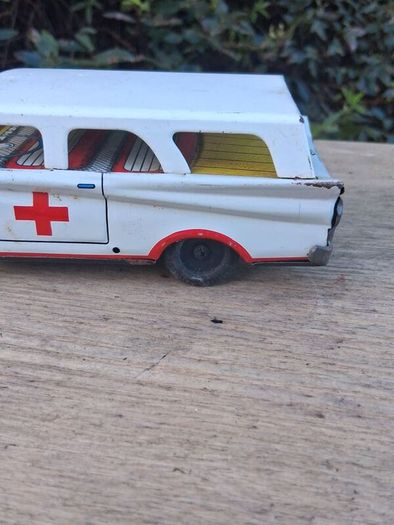 Rare 1960's MTH Japanese Tin plate Friction Ambulance