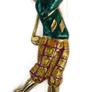 Gold Plated Golfer brooch Image 2
