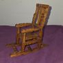 Vintage folk art miniature rocking chair Image 2
