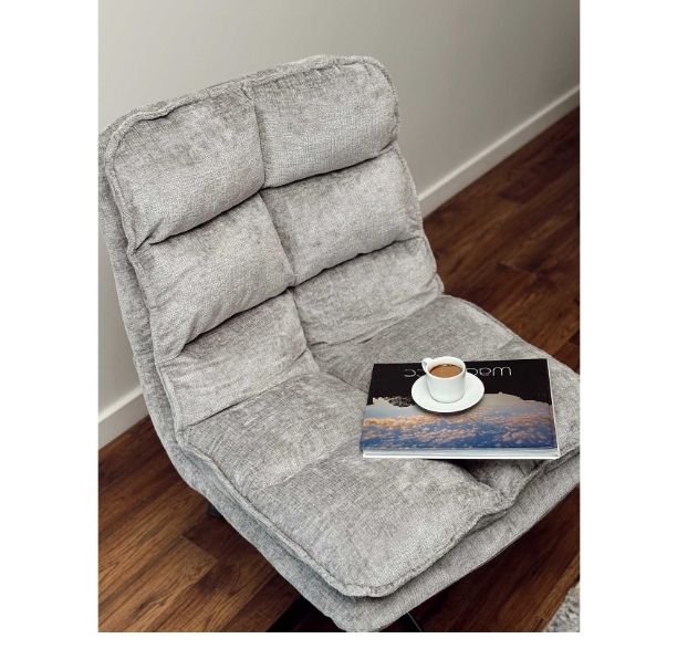 Savona Tricolour Collection  Luxury Swivel Chair With Ottoman