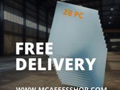 28 x Polycarbonate Twin Wall Sheets 60.5 x 121cm  UV Protected Panels for Greenhouse, Cold Frames & Carports