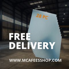 28 x Polycarbonate Twin Wall Sheets 60.5 x 121cm  UV Protected Panels for Greenhouse, Cold Frames & Carports