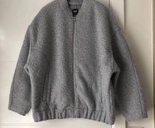 Zara grey bomber jacket