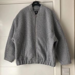 Zara grey bomber jacket