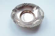 Beautiful vintage Silver Plated nuts/sweets bowl highly ornated and decorative design by  C.E.N.  silver on brass  diameter 14cm