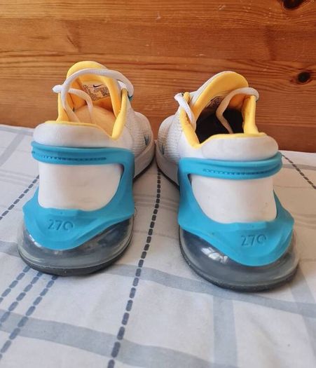 2022 nike air max go gs Size 5 eu 38 white/yellow in excellent condition
