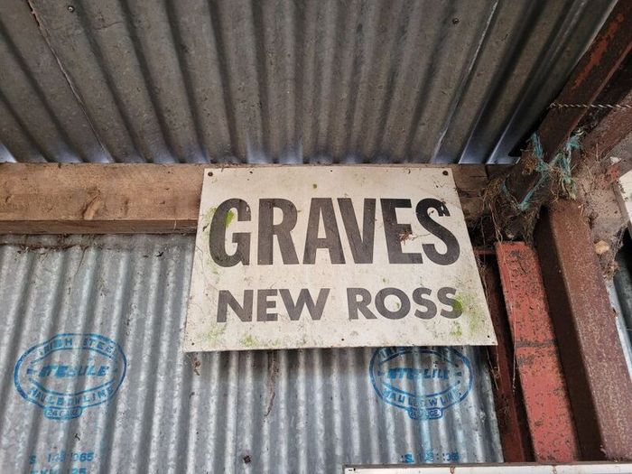 Graves old enamel sign
