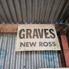 Graves old enamel sign