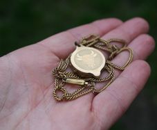 Gold Plated SOS Talisman Pendant - Zodiac Taurus chain and pendant