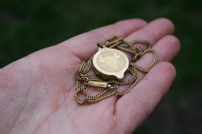 Gold Plated SOS Talisman Pendant - Zodiac Taurus chain and pendant
