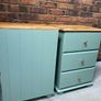 Bedside tables / lockers refurbished solid pine Image 7