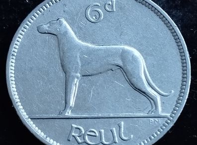 Ireland - 1935 - 6 Pence - Wolfhound - KM.5 - [2739]