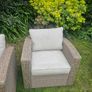 Rattan garden furniture set - couch and armchairs Image 4
