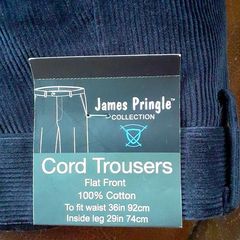 James Pringle Mens Cord Trousers
