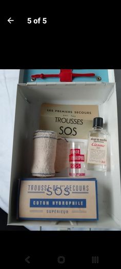 Vintage French SOS First Aid Box
