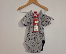 0-3m, With Tags 4 Peanut Snoopy Bodysuits - 100% Organic Cotton