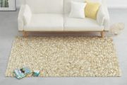 Rug Wool Felt Pebble 140x200 cm Beige/Grey/Brown/Chocolate