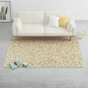 Rug Wool Felt Pebble 140x200 cm Beige/Grey/Brown/Chocolate