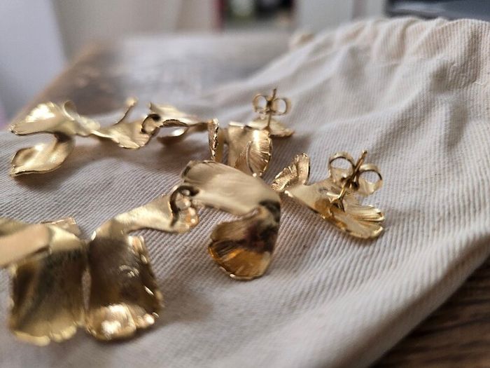 Maison Sabben 24 carat gold earrings