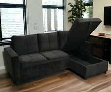Sofa bed chaiselongue with storage
