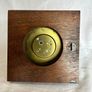 Vintage Nautical Barometer - Brass & Wood Square - Working - 15cm Image 2