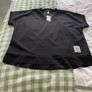 top Bnwt new collection freesize oversized black v neck top Image 10