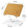 Desktop Reading Stand with 360 Rotating Base - Wooden & Aluminium Image 5