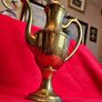 Elegant Brass Coffee , Tea Pot on Pedestal Base Image 2