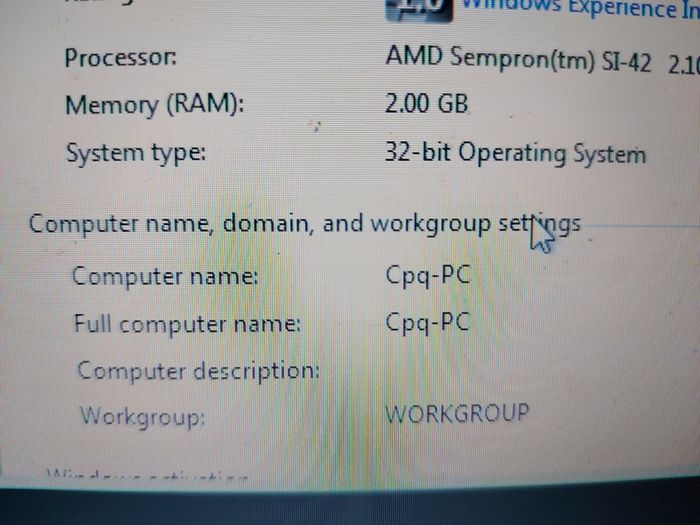Compaq Presario CQ60-218EA 15.6 Laptop, AMD Semprom SI-42 2.1GHz, Windows Vista, 2GB Ram, 500GB HDD in Excellent condition, a True Blast from the Past